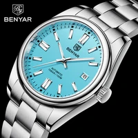 2021 benyar new luxury men mechanical wristwatches 10bar waterproof automatic watch stainless steel sports diving watch for men