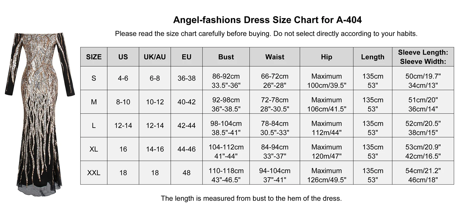 Angel-Fashion женские вечерние платья с открытыми плечами и длинным рукавом, вечерние золотые платья с блестящими блестками 404 456