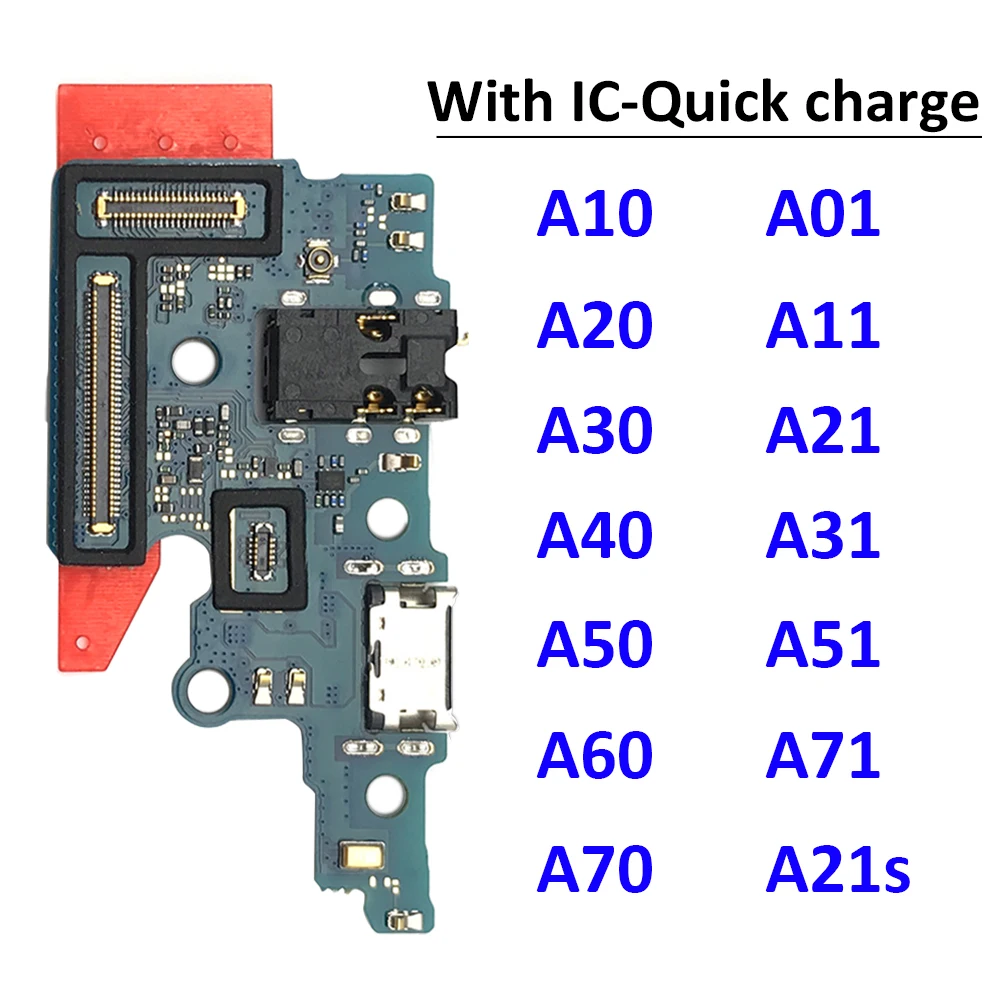 Для Samsung A10 A20 A30 A40 A50 A70 A01 A11 A12 A31 A51 A71 A21s USB порт зарядного устройства разъем док