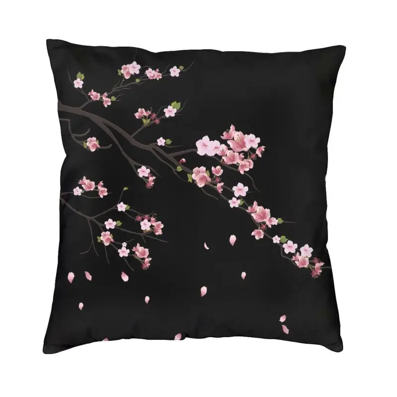 

Japanese Sakura Branch Nordic Throw Pillow Cover Home Decor Flowers Floral Cherry Blossom Sofa Cushion Case