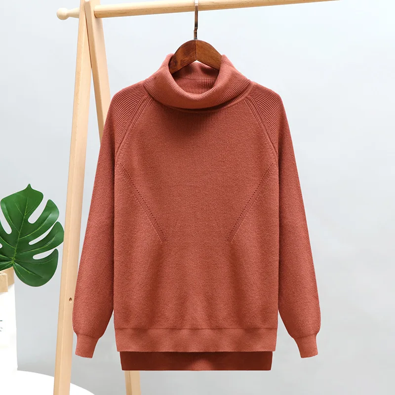 

Autumn Winter Turtleneck Women Sweater Thick Warm Casual Ribbed Knit Jumper Female Solid Long Sleeve Pullovers Pull Hiver Femme