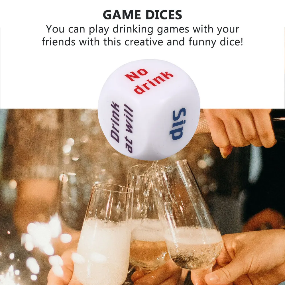 

10pcs English Drinking Game Dice Creative Entertainment Dice for Bar KTV Club