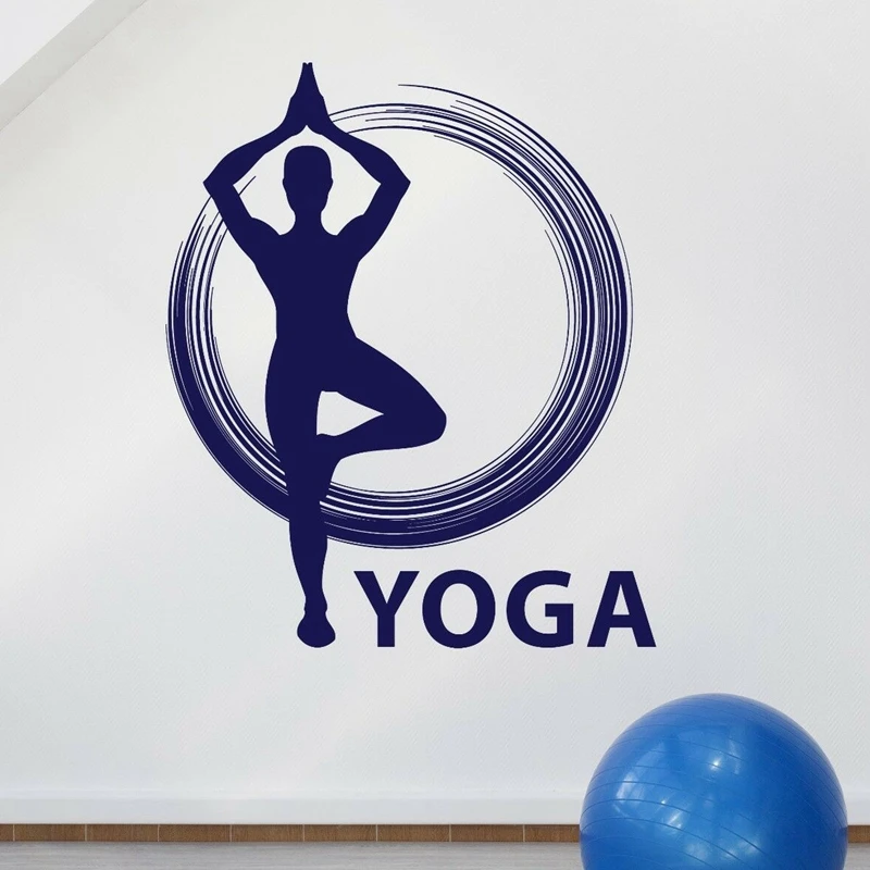 Йога клуб Наклейка на стену Лотос для бодибилдинга постеры виниловые настенные