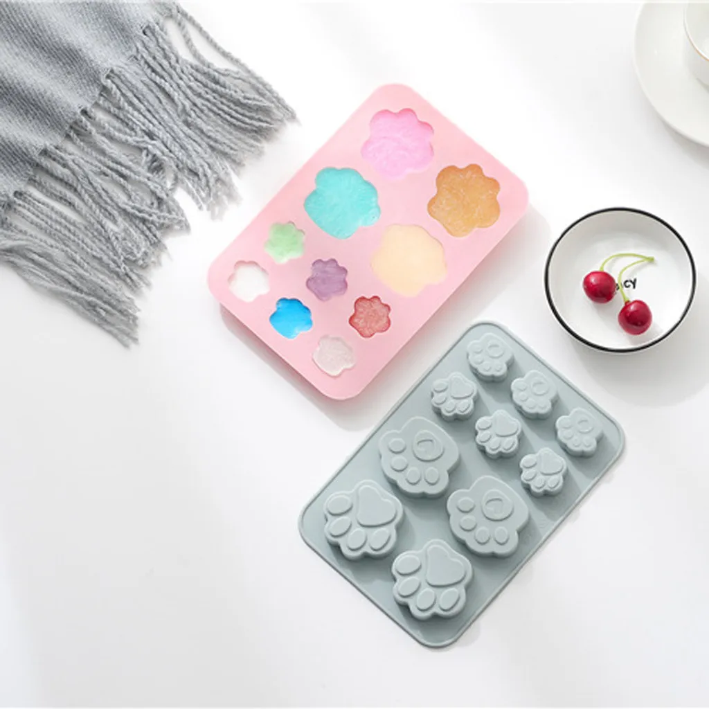 Щенок Прекрасный собачий силиконовый форма для торта печенья Форма охлаждения