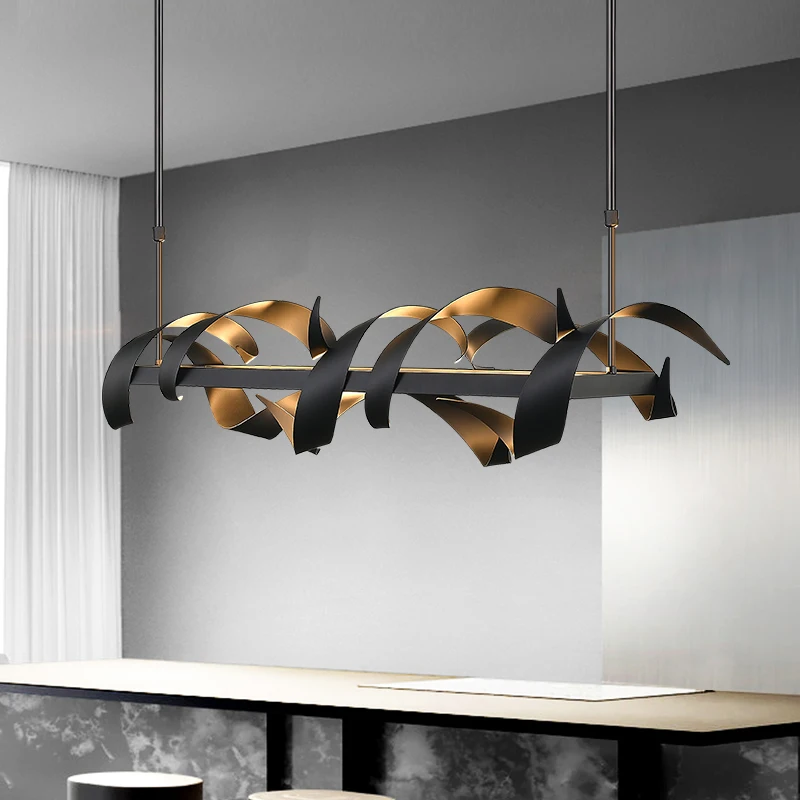 저렴한 노르딕 레스토랑 주방 나카지마 LED 샹들리에 110V-220V 간단한 철 아트 라이트 럭셔리 거실 바 샹들리에 조명