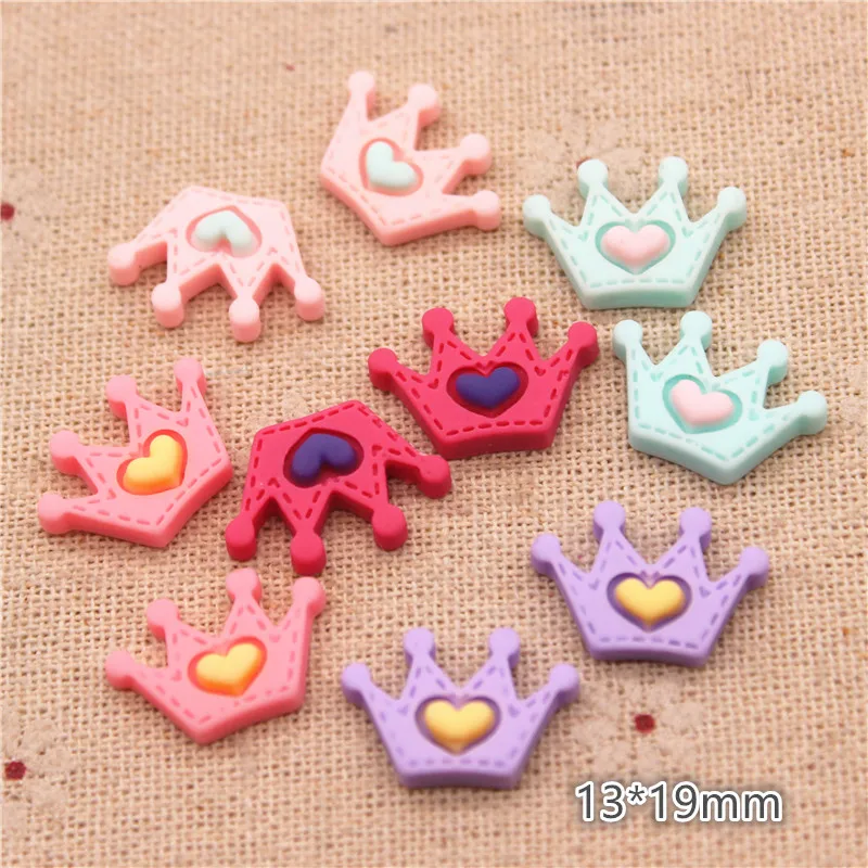 50 шт. смешанных цветов милый смоляный бант/Сердце/корона/кролик плоская спина