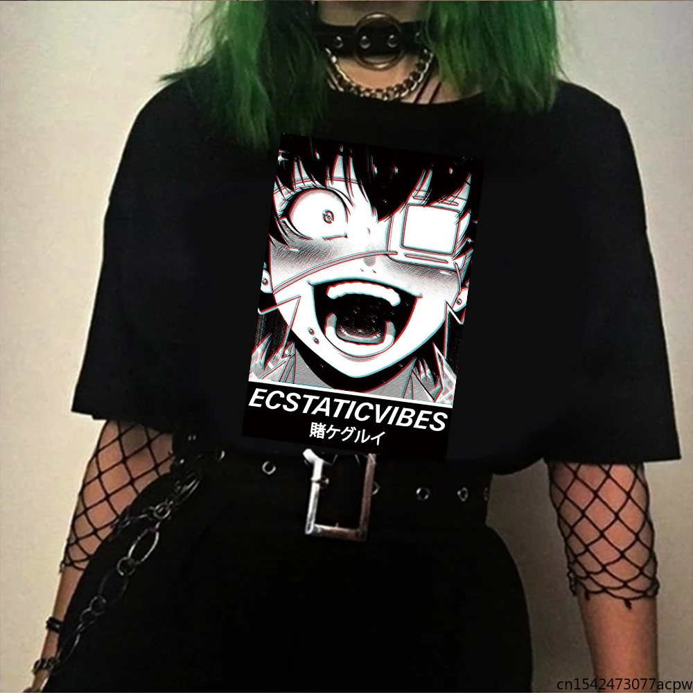 

Anime Kakegurui T-shirt Women Midari Ikishima Printed Short Sleeve Casual T-shirt Tops Unisex Tee