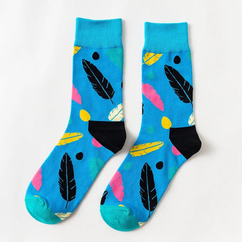 

2019 Colorful Bunny Rabbit Plant Animal Fruit feather Socks Short Funny Cotton Socks Women Winter Men Unisex Happy Socks