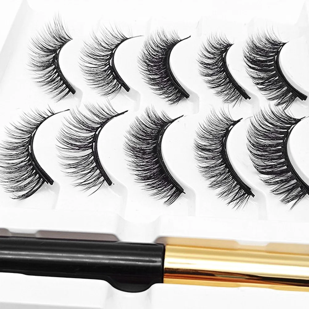 Easy Apply Extension Magnetic Eyeliner Kit Liquid Gift Long Lasting No Glue Reusable Makeup Tool Ultra Thin With False Eyelashes | Красота и