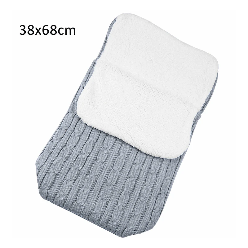 Saco Sacos de dormir para beb&eacute;s dormir c&aacute;lido para reci&eacute;n nacido, para cochecito, accesorios para ni&ntilde;os, saco grueso de punto para dormir-2