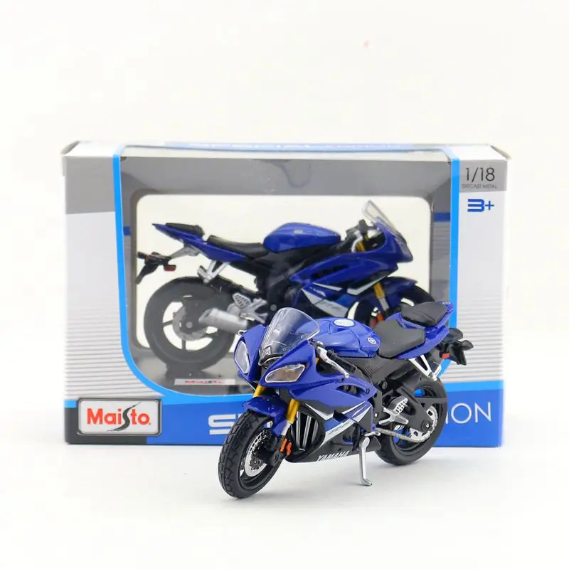 Maisto, 1/18, 1:18 весы, Husqvarna FC 450, внедорожные мотоциклы, мотоциклы, литые модели, подарок на день рождения, игрушки для мальчиков - Цвет: YZF-R6 2008 Blue