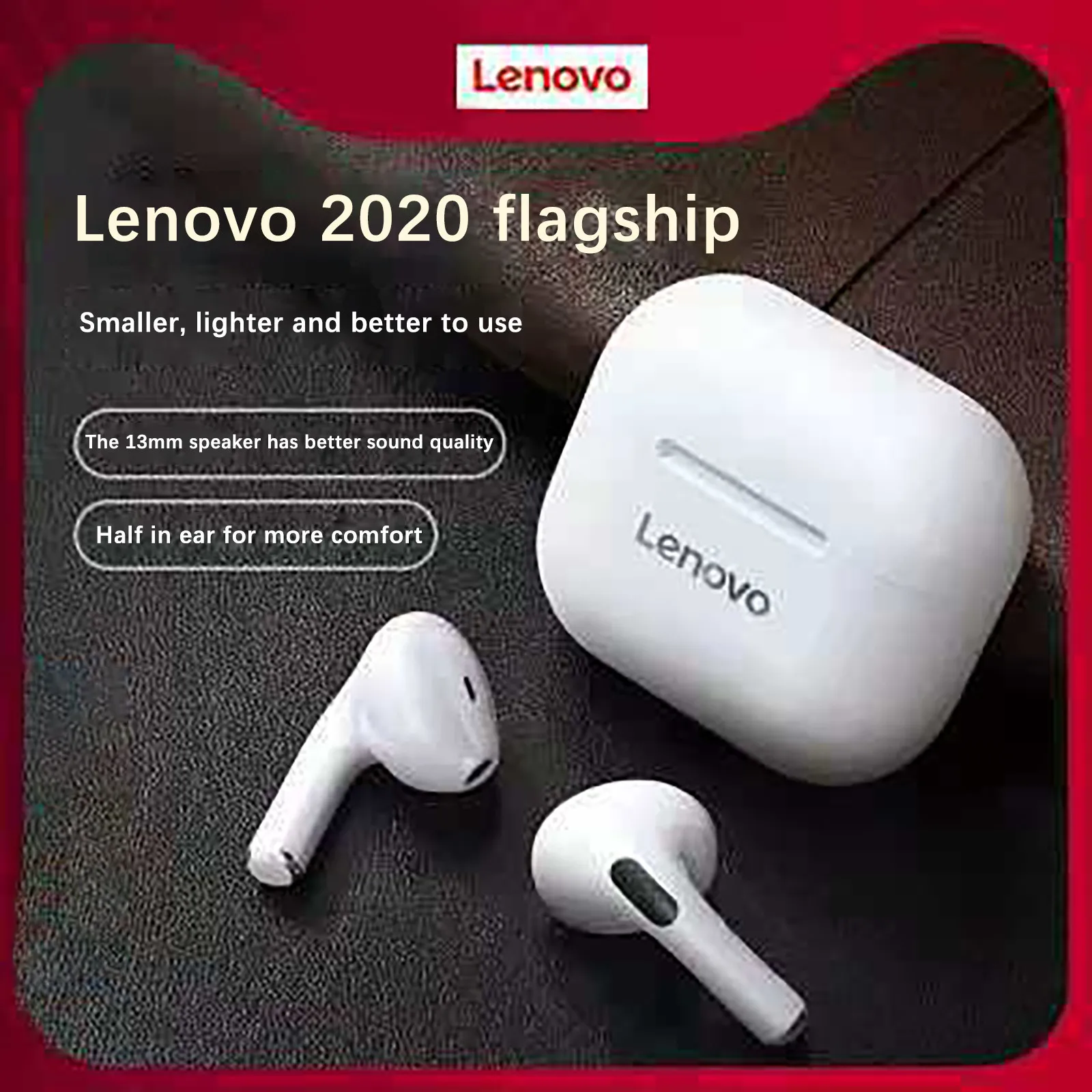 

Bluetooth-наушники Lenovo LP40, с микрофоном, сенсорное управление