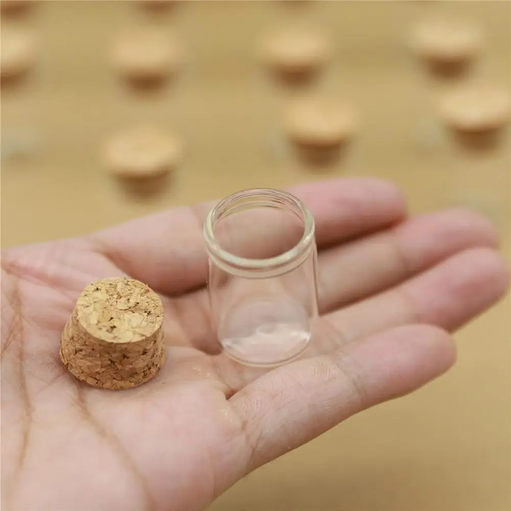 50 adet/grup 22*30mm 5ml küçük cam şişe şişe Test tüpü mantar tıpa Mini şişe konteyner kavanoz küçük şişe cam
