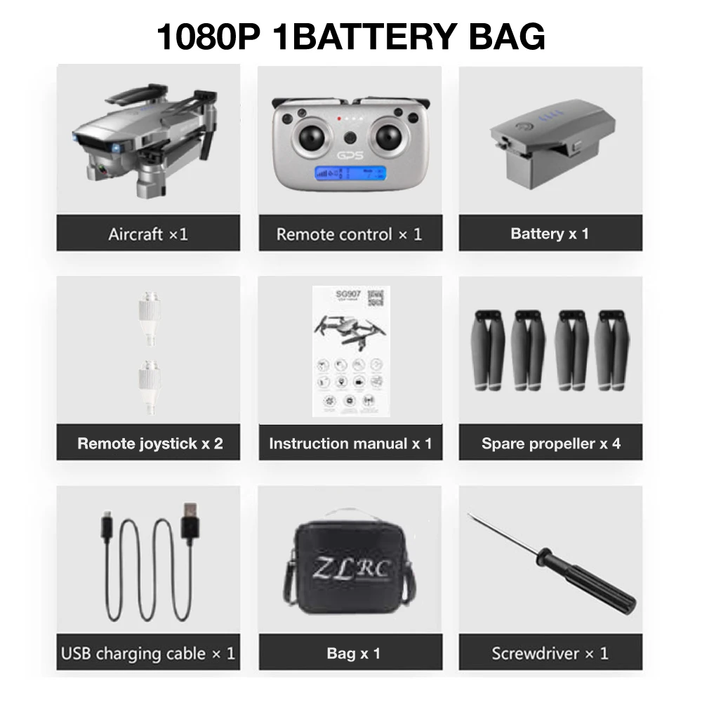 5G 1080P GPS 1B BAG SG907 gps Дрон Профессиональный 4K HD Двойная камера X50 зум 5G wifi FPV RC Квадрокоптер следуй за мной складной селфи дроны VS S167 SG906 - Цвет: 5G 1080P GPS 1B BAG