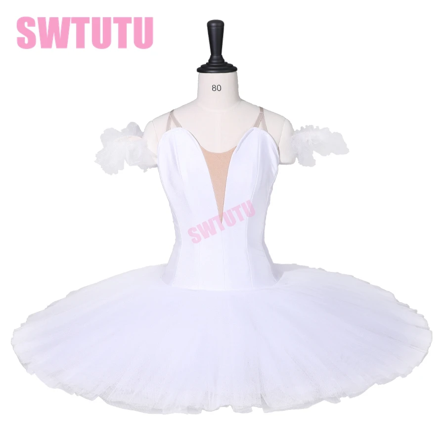 

Girls Professional Tutu White Swan Lake Pancake Dance Costumes Tutu Dress Adult Classical Ballet Tutus For Girls BT9111