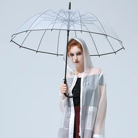 japanese transparent umbrella automatic waterproof creative long handle rain umbrella outdoor guarda chuva home products df50ys