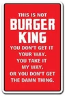 Это не гамбургер King мама готовить Еда ie Ретро жестяной знак Ностальгический орнамент металла плакат Гараж art deco Бар Кафе Магазин