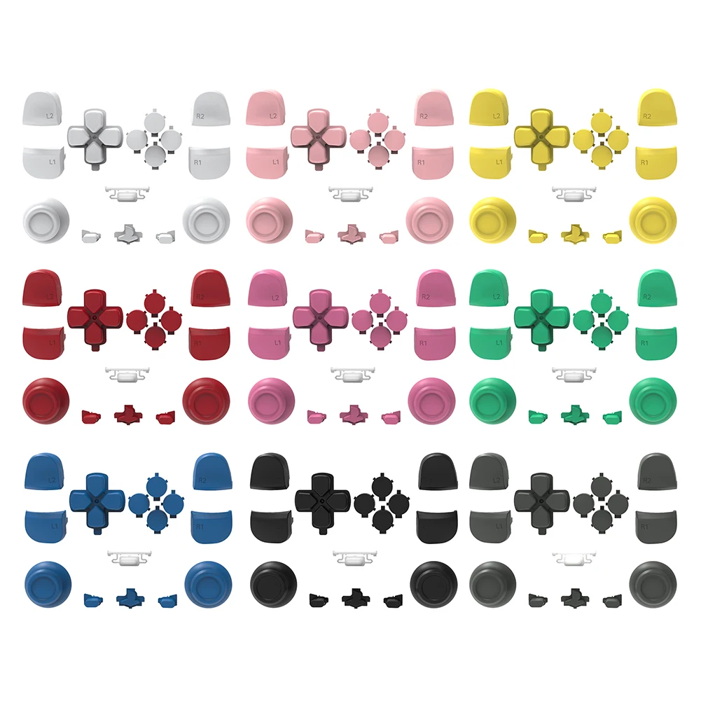 

D-Pad R1 R2 L1 L2 Triggers Share Options Face Button Thumbsticks Thumb Grip Cover Cap Controller Gamepad for Dual Sense