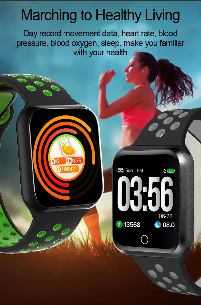 F9 женские водонепроницаемые Смарт-часы P68 Plus Bluetooth умные часы для Apple IPhone Xiaomi монитор сердечного ритма фитнес-трекер
