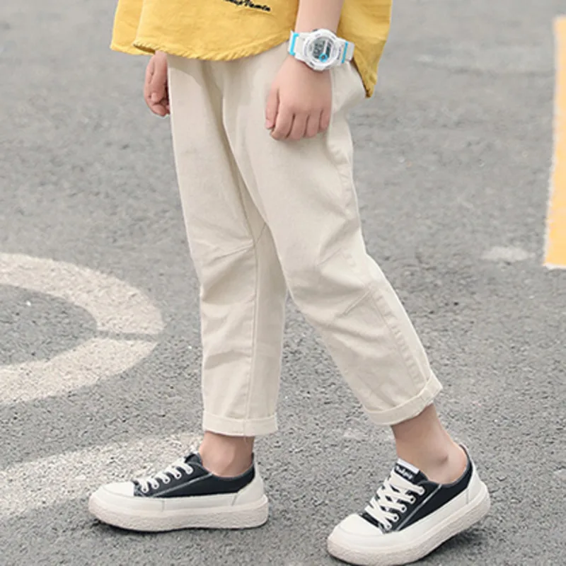 Модные джинсы для мальчиков 2020 повседневные спортивные брюки брюки-карандаш