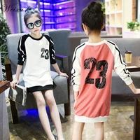 kids girls spring autumn t shirt with long sleeves childrens letter printed long shirts dress clothes for girls 10 14 years old