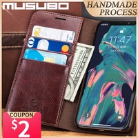 musubo genuine leather case for iphone 11 pro max case luxury flip 11 pro cover for iphone 12 pro 11 funda 8 plus 7 wallet coque