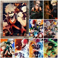 5d diy diamond painting my hero academia cross stitch anime picture sticker embroidery full square drill wall art handmade gifts