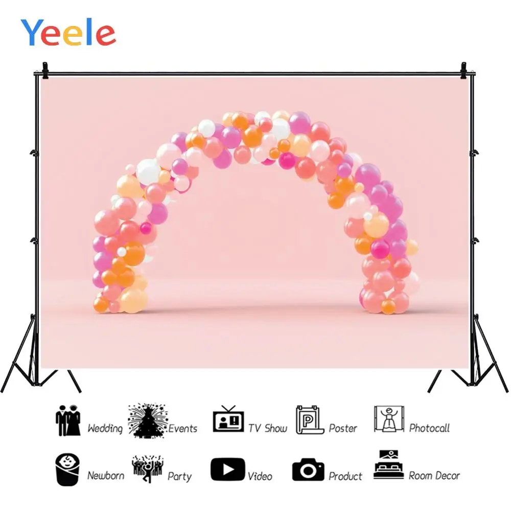 Фон для фотосъемки с изображением милых воздушных шаров | Электроника