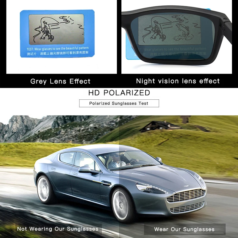 Солнцезащитные очки Polaroid унисекс винтажные квадратные Поляризационные