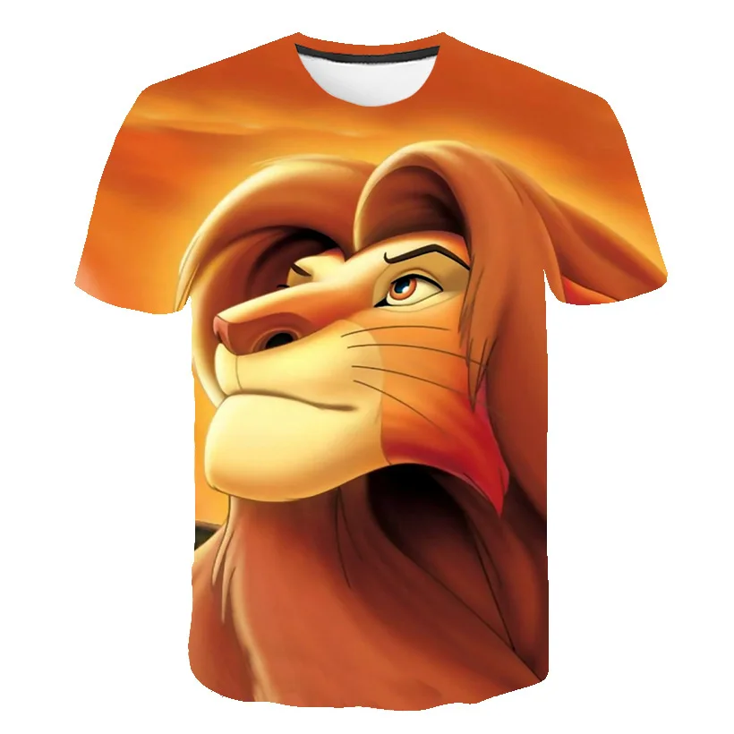 

Disney 2021 Lion King Simba T-shirt short sleeve 3D printed cartoon cute Harajuku T-shirt netflix aliexpress france funko pop