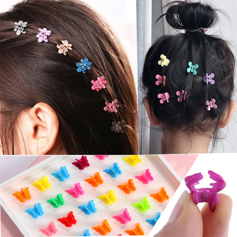 

20pcs Mini Butterfly Hair Claws Clips Barrettes Mixed Color Hairpin Clip Hair Accessories for Women Girls Baby Universal