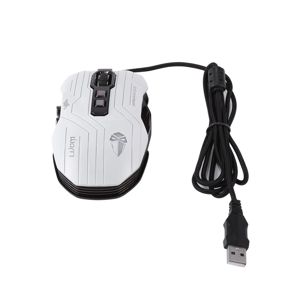 G5-ratón óptico 3D para videojuegos, dispositivo fotoeléctrico de alta velocidad, trenzado, con cable y 9 botones de 3200 DPI para videojuegos