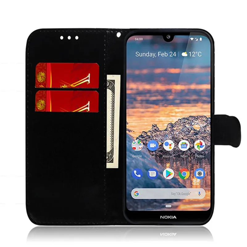 Кожаный чехол для Nokia 3 1 5 6 7 8 2018 плюс Чехол бумажник на молнии подставка телефона 2