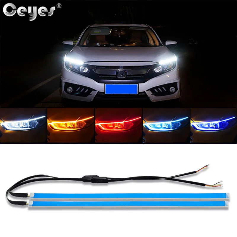 Ceyes стайлинга автомобилей 12V дневной светильник Led DRL светодиодные полосы лампы