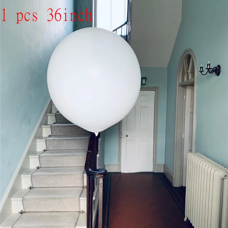 1pcs 36inch 30 шт. 5 ''белые круглые воздушные шары юбилей Свадебный шар Макарон балок Арка фон декорации для фотографии Baby Shower - Цвет: 1pcs 36inch
