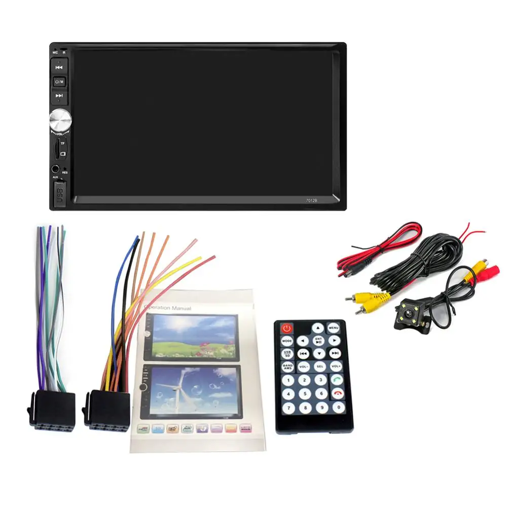 2 din Car Radio 7&quot HD Autoradio Multimedia Player 2DIN Touch Screen Auto audio Stereo MP5 Bluetooth USB TF FM Camera 7012B | Автомобили