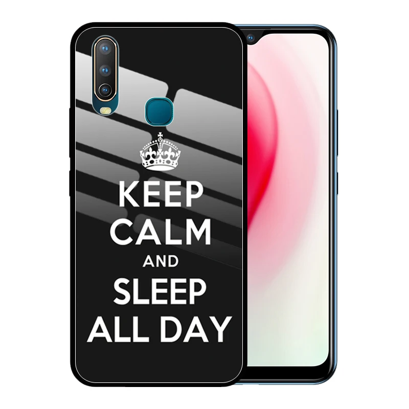 Чехол из закаленного стекла для VIVO Y15 Y17 Y12 U3X U10 Y93 Y85 Y81 Y71 Y75 Y19 Y66 чехол с защитой от