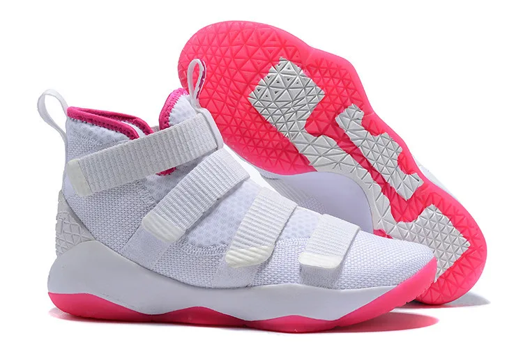 Новинка James Soldier XI 11 темно синие мужские баскетбольные кроссовки 2019 LeBron черные