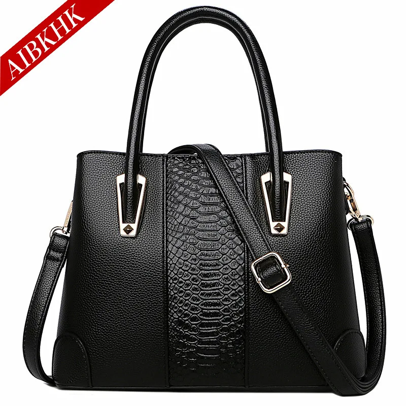 S9214-Black Роскошные брендовые сумки из натуральной кожи, повседневные сумки через плечо для женщин, модные женские сумки через плечо, сумка-мессенджер - Цвет: S9214-Black