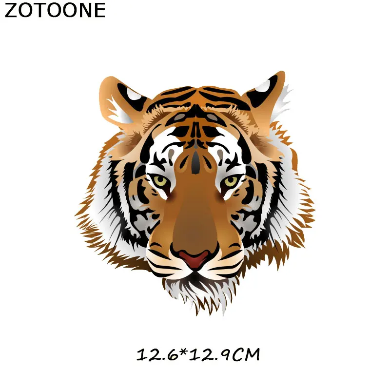 76 ZOTOONE железная нашивка, тигр, Лев, собака, животное, пластырь для одежды, наклейки футболка, а-уровень, моющийся, термопресс, аппликация C - Цвет: 76