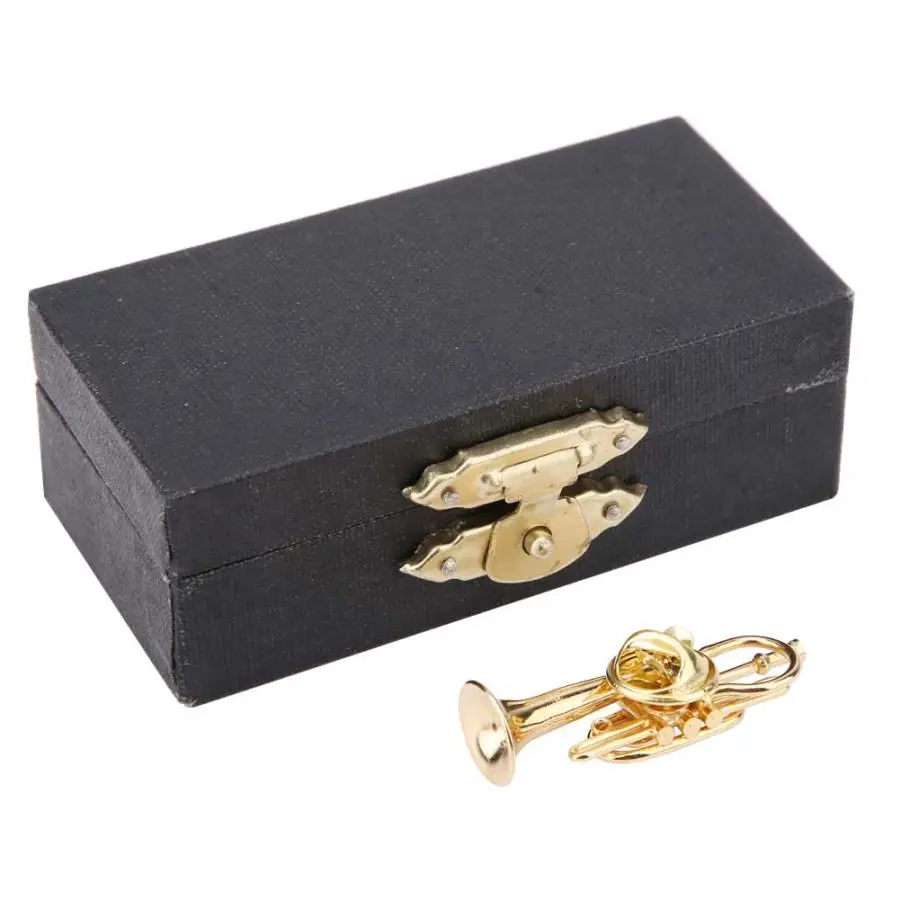 Уникальные мини-значки с золотым покрытием брошь на музыкальный тромбон