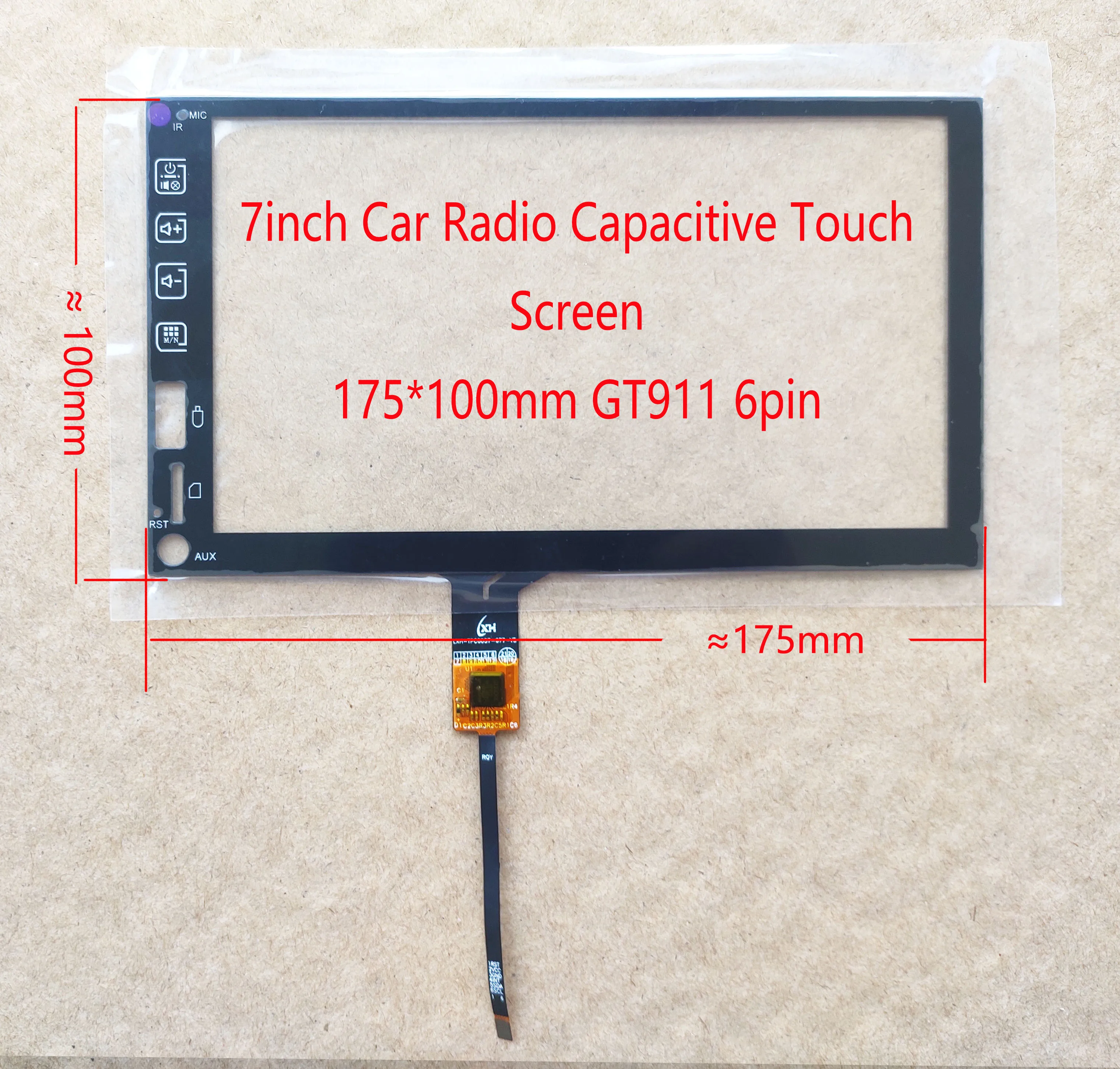 7-дюймовый автомобильный Радио/ПК емкостный сенсорный экран 175*100 мм GT911 6pin |
