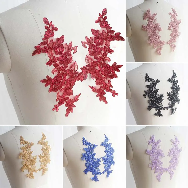 1 пара из материала на основе хлопка с вышивкой и кружевной аппликацией свадебное