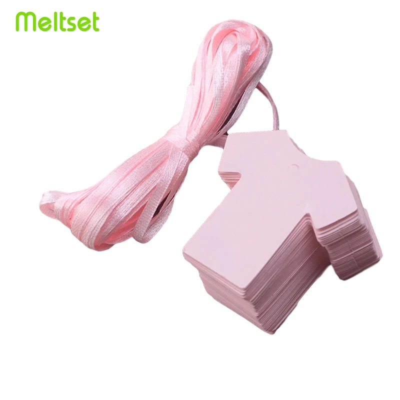 100 шт Подарочная бирка пустые бумажные подвесные бирки с лентой 10 м в форме