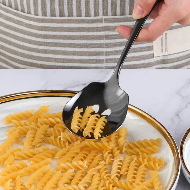 

Serving Spoon, Slotted Serving Spoon, Household Banquet Banquet Utensils,2 Pieces
