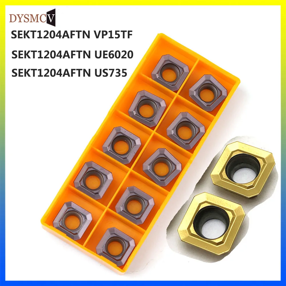 10 шт. 100% оригинальная карбидная вставка SEKT1204 VP15TF UE6020 US735 фрезерный нож токарный