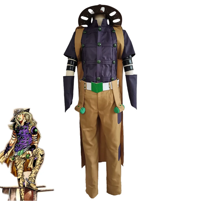 

JoJo's Bizarre Adventure Steel Ball Run Gyro Zeppeli Suit Julius Caesar Zeppeli Cosplay Costume Halloween Uniforms Custom Made