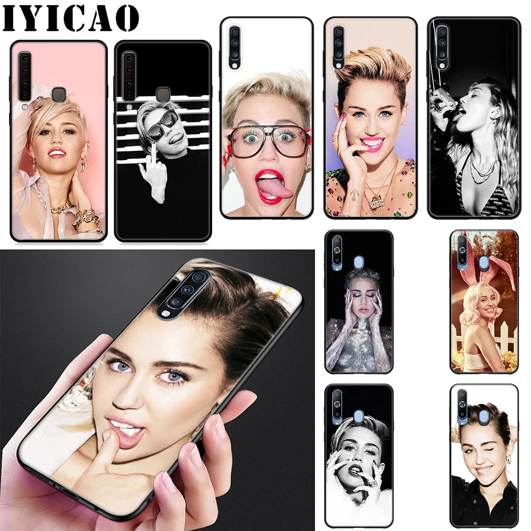 Мягкий силиконовый чехол IYICAO Singer Miley Cyrus для Samsung J6 A9 A8 A7 A6 Plus 2018 A5 A3 2016 2017