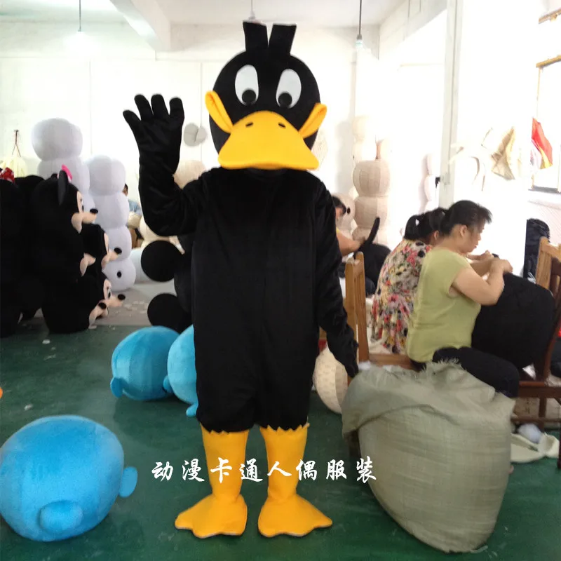 Костюмы-талисманы с черной уткой костюмы для косплея вечеринки игры наряды
