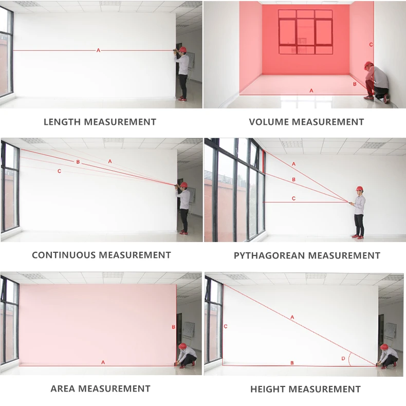 

Laser Distance Meter Digital Rangefinder 40M 60M 80M 100M Laser Distance Measurer Electronic Level Ruler Range Finder Dropship